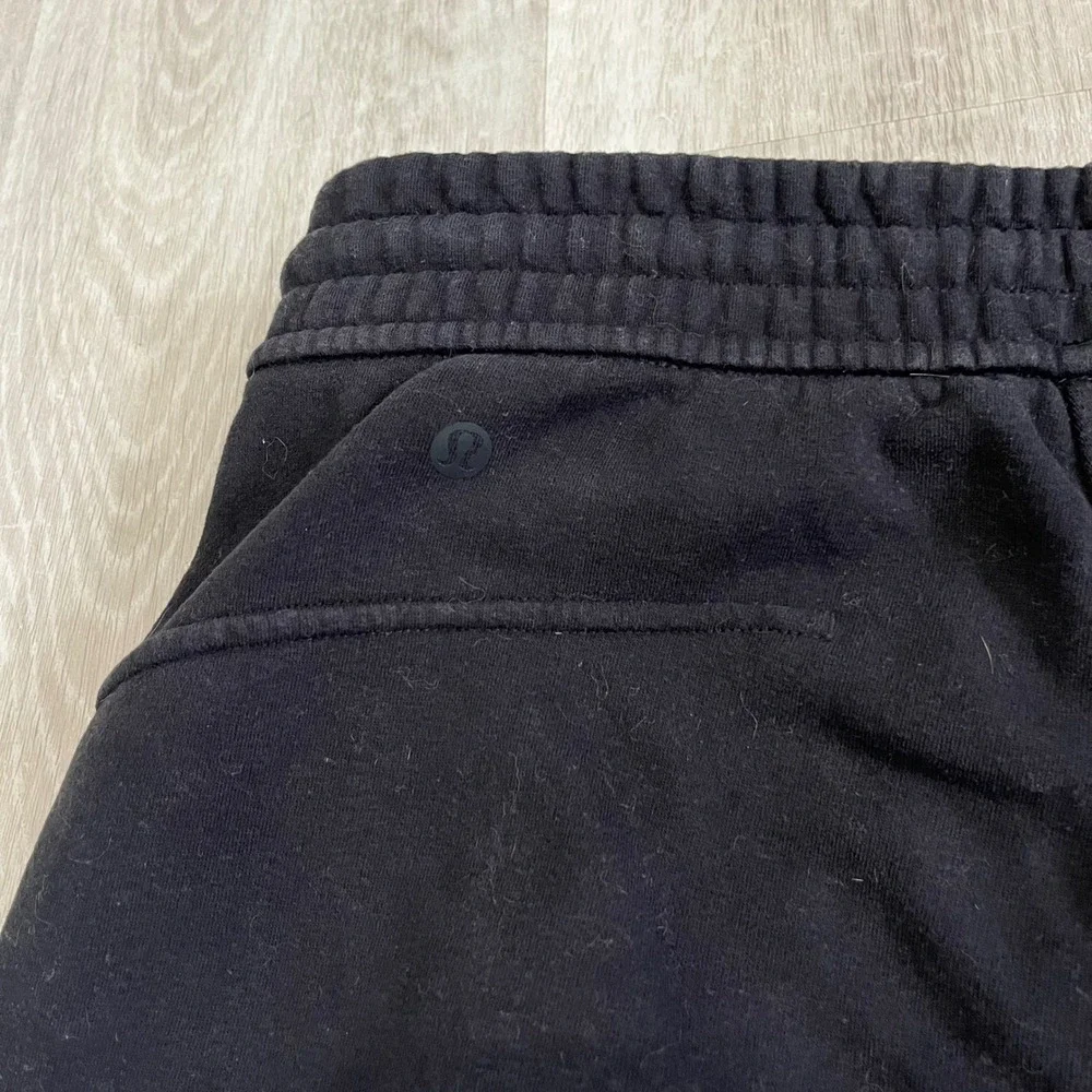 Lululemon Loungeful High Rise Graphic Fleece Jogger Black Sz 6 Travel Lounge